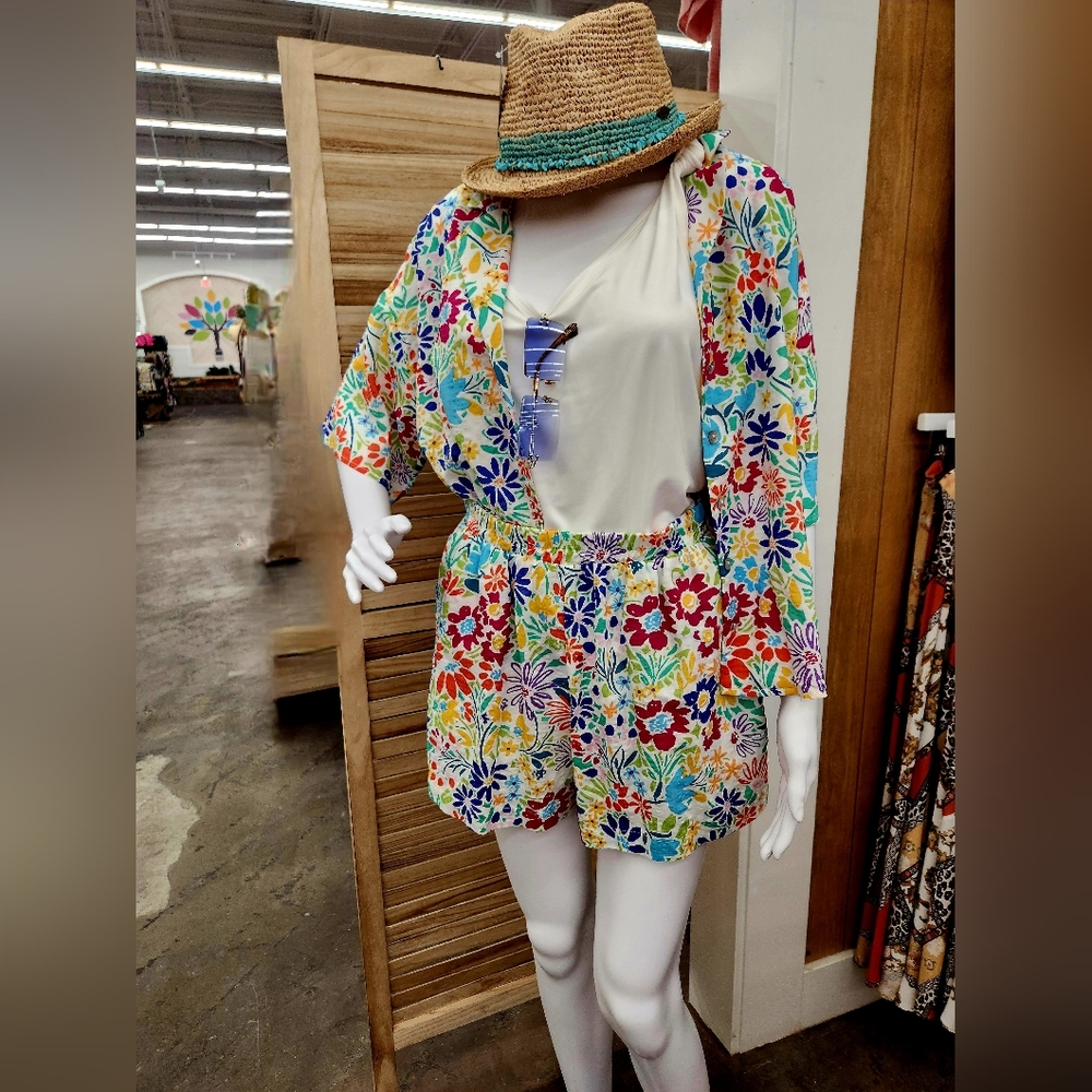 nlt Dalila Colorful Floral Button Down Shirt (nwt)
